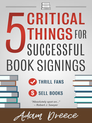 cover image of 5 Critical Things For Successful Book Signings